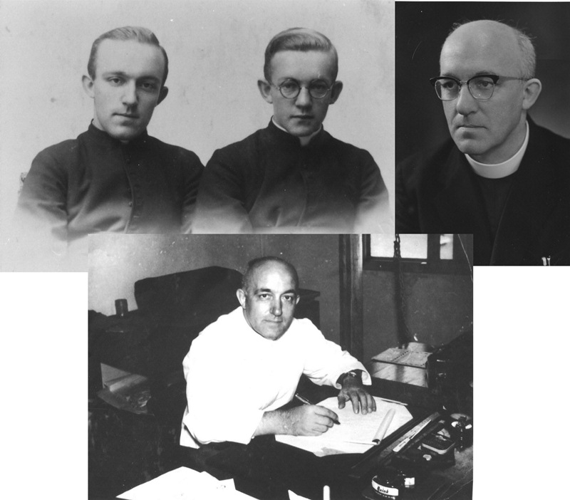 ca1930/60 Arnold en Pater Wim van Hout priesterstudenten